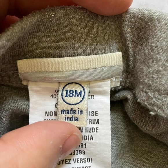 MiniBamba Baby Toddler Layered Leggings 18M | Grey Sparkle Hearts Skirted GUC - Picture 9 of 16